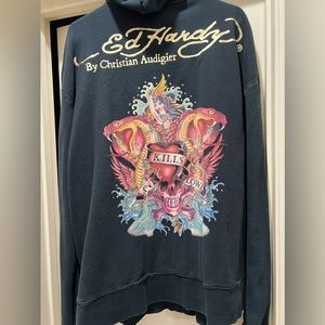 Ed Hardy zip up hoodie